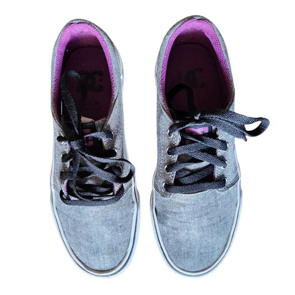 DC Trase TX SE Women’s Skate Shoes | Gray Canvas | Size 6.5 - Picture 3 of 11